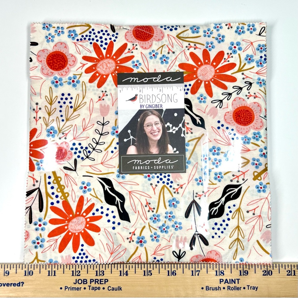 Moda Birdsong Layer Cake Quilting Cotton 10” Square Precut Fabric Gingiber 70825